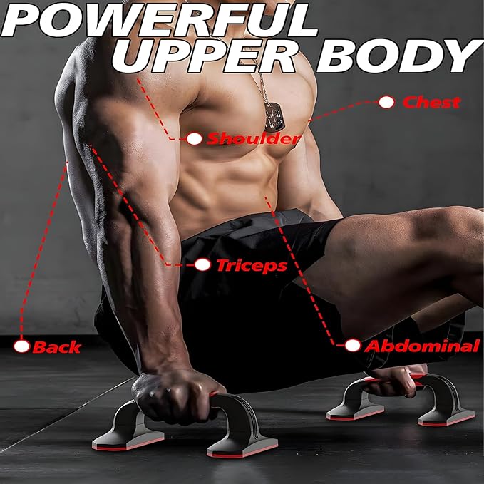 Pushup Bars，Non-Slip Push-Up Handles with Enhanced Grip – Lightweight & Eco-Friendly Fitness Solution for Man & Women