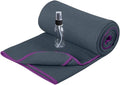 Heathyoga Hot Yoga Towel Non Slip, Microfiber Non Slip Yoga Mat Towel, Exclusive Corner Pockets Design, Dual-Grip, Sweat Absorbent, Perfect for Hot Yoga, Bikram, Pilates and Yoga Mats
