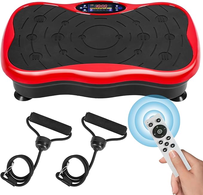 Vibration Plate Exercise Machine,4D Vibration Plate Body Shaker for Weight Loss 99 Speeds & 4 Frequencies Lymphatic Drainage Home Exercise Equipment up to 300 lbs