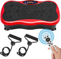Vibration Plate Exercise Machine, Adjustable Speed Whole Body Vibration Platform with Resistance Bands & LED Touch Screen, Compact Home Gym Equipment for Weight Loss & Muscle Toning