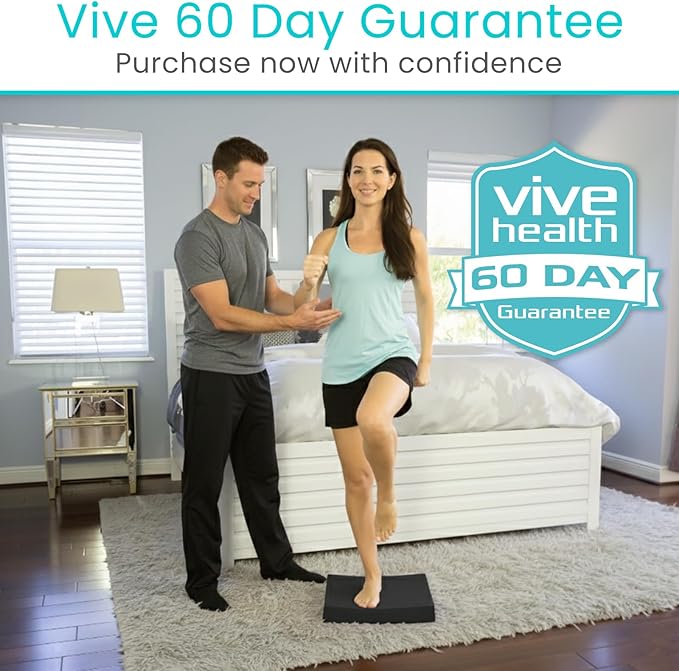 Vive Balance Pad - Foam Large Yoga Mat Trainer for Physical Therapy, Stability Workout, Knee and Ankle Exercise, Strength Training, Rehab - Chair Cushion for Adults, Kids, and Travel
