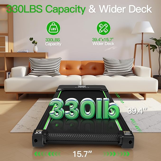 Akluer Walking Pad with 12% Auto Incline, Under Desk Treadmills for Home and Office, 2.5HP Quiet Portable Walking Pad with Smart App Scenic Routes & Bluetooth Speaker for Home Hiking