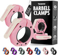 DMoose Fitness Barbell Clips 2 Inch (Pair) - Quick Release Olympic Barbell Clamps & Collars with Anti Slip TPR Grip for Secure Weightlifting and Powerlifting - Weight Clips for Bars at Home or Gym