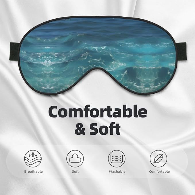 The deep Ocean Head-Mounted Double-Sided Light-Blocking Sleeping Eye mask to Protect Eyes and Relieve Eye Fatigue
