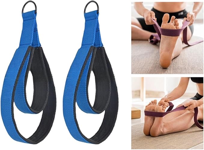 2X Pilates Double Loop Strap Pilates Equipment Portable Comfortable Adults Exercise Band Strap for Arms Legs Gymnastics