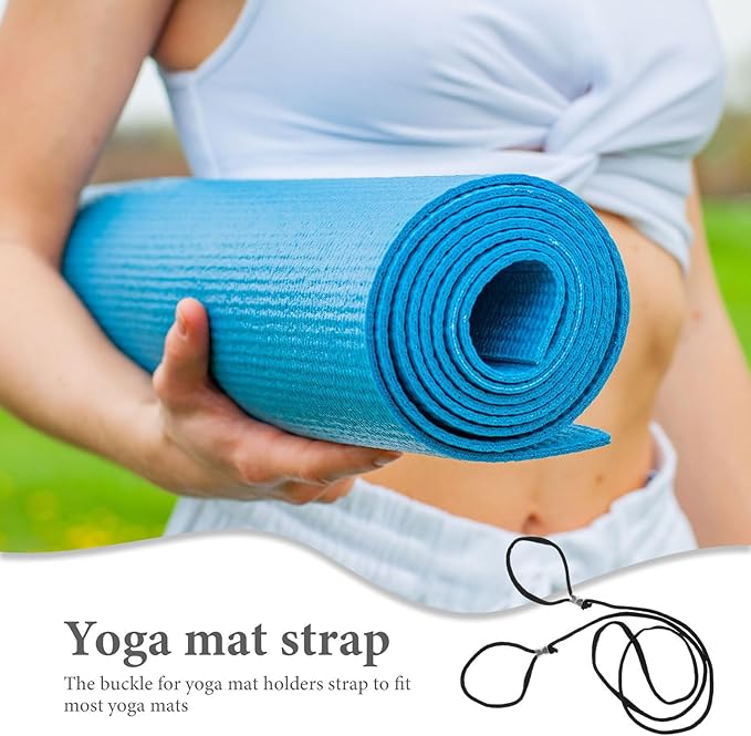 EXCEART Yoga Mat Bundling Strap 46.06 Inch Adjustable Carrying Sling for Pilates Fitness & Workout Bands for Exercise Mat Transport