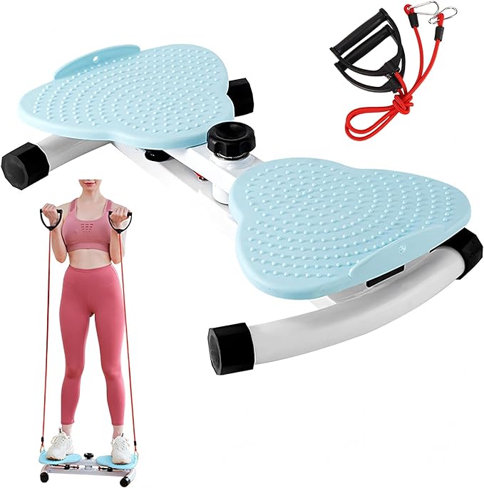 Waist Twister Board twisting machine exercise twist ab training – Noiseless Fitness Tool with Loop Resistance Bands, Foot Massage, and Core Workout for Belly Fat Loss