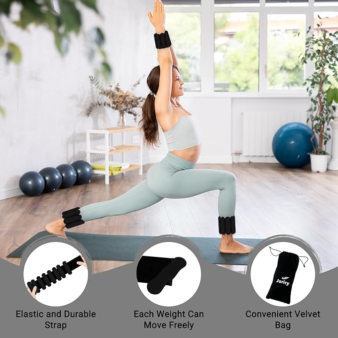 Wrist Ankle Weights for Women Men, Leg Arm Wrist Weights Bangles 1lb*2 2lb*2 Wearable Weights Pilates Weighted Bracelet for Strength Training Walking Swimming Yoga Physical Therapy