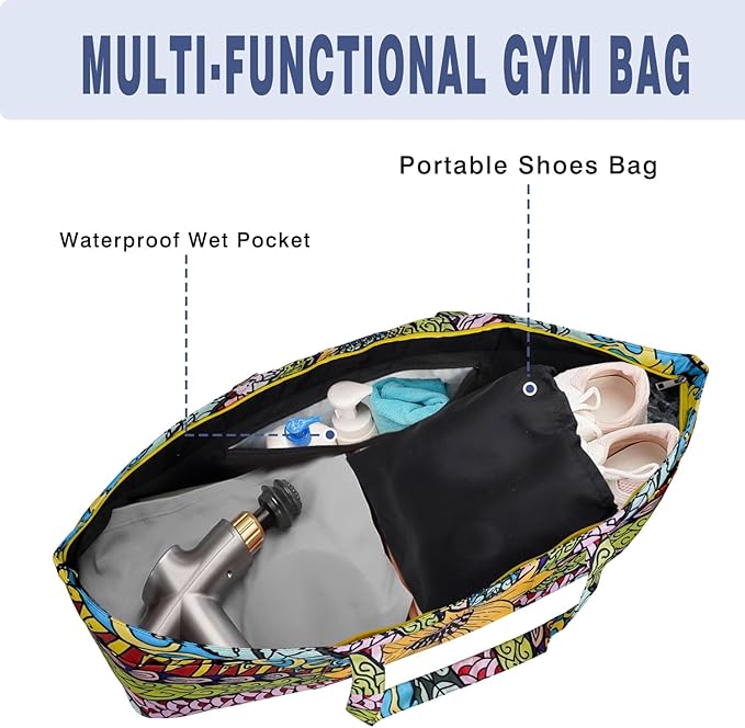 Yoga Mat Bag Yoga Mat Carrier with Shoes Compartment & Wet Pocket Pilates Bag with Zipper Pockets & Yoga Mat Holder Strap Yoga Bags and Carriers Fits All Your Stuff