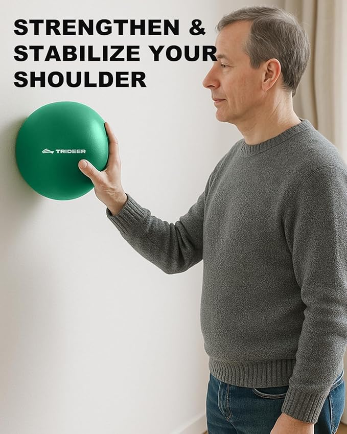 Trideer Exercise Balls Physical Therapy, 9 Inch Pilates Ball Between Knees for Physical Therapy, Mini Exercise Ball - Yoga Ball, Small Workout Balls for Core Strength and Back Support with Guide