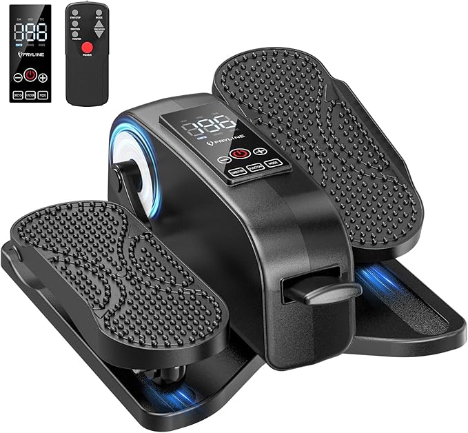 Under Desk Elliptical Machine for Senior Mini Elliptical Leg Exerciser with Remote Quiet Portable Electric Seated Foot Pedal Exerciser for Home Office