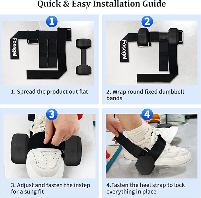 Dumbbell Foot Attachment for Leg Workout, Extension Monkey Foot Dumbbell Attachment Straps for Gym Trainer and Beginners Dumbbell Ankle Strap for Fitness Training
