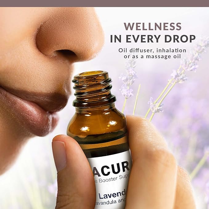 LaCura Pure Lavender Essential Oil for Home Aromatherapy - 100% Pure Therapeutic Grade Oil for Stress Relief, Sleep & Skincare - 15ml with Precision Dropper for Effortless Application