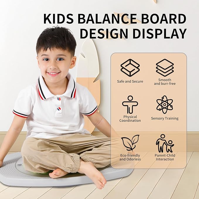 Balance Board for Kids, Toddler Balance Board Maze, Wobble Board with 6 Colored Balls,3 Replacement Labyrinth Boards, Balancing Board Physical Therapy for Sensory Training