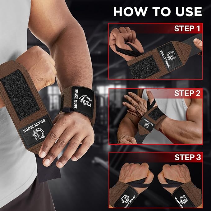 TECEUM Weightlifting 18" & 12" Wrist Wraps with Thumb Loop – Heavy Duty Wrist Workout Braces for Men and Women – Ideal for Powerlifting, Strength Training, Bodybuilding
