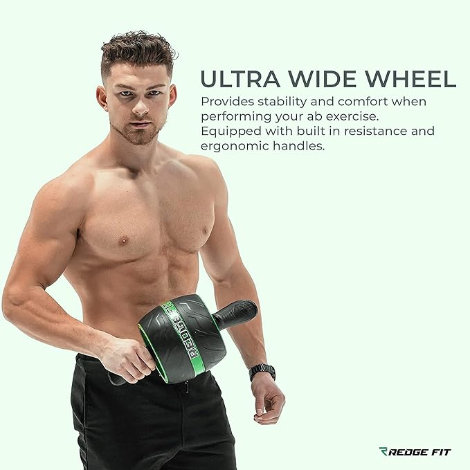 Redge Fit™ Rebound Ab Roller Wheel Home Workout Equipment for Home Gym Kinetic Resistance Train Insane Ab Exercise Wheels Core Strength & Abdominal Exercise Perfect Fitness Ab Carver Roller Wheel