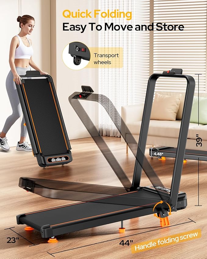 Walking Pad with 10% Incline & Handle Bar, Low Noise Walking Pad Treadmill for Home Small, Rayspace 3.5HP Treadmill with Incline, 4 in 1 Portable Compact Walking Pad with Incline/APP 350lbs