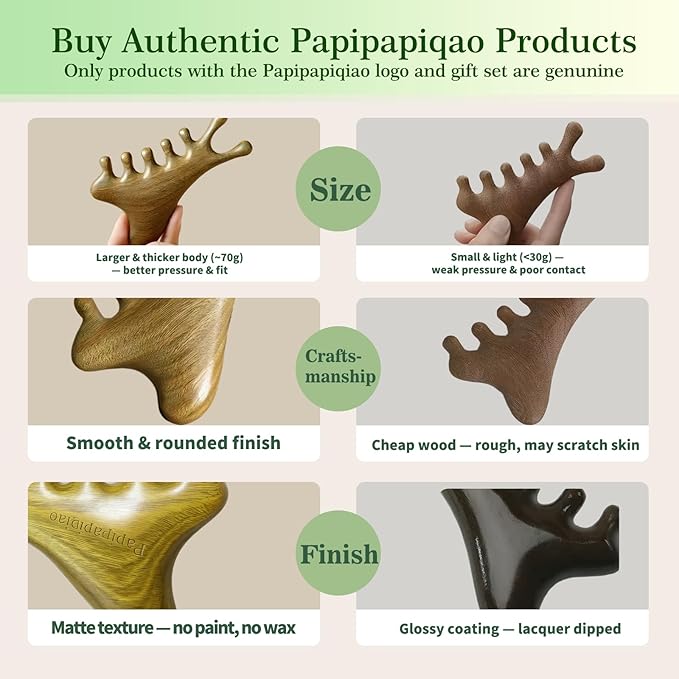 Gua Sha Tool for Face &Body,Gua Sha Sculpting Tool,Wooden Gua Sha Tool Face, Jawline Shaper Lymphatic Drainage Brush,Scalp Massage Tool&Head Scratcher,Face massager,Natural Green SandalWood