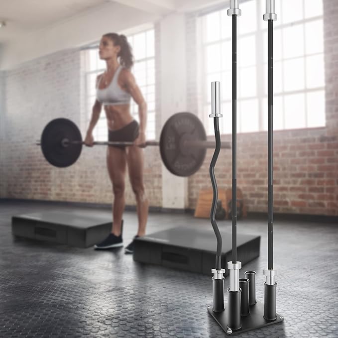 Philosophy Gym Vertical Barbell Holder - 5 Bar Storage Stand for 2" Olympic Bars