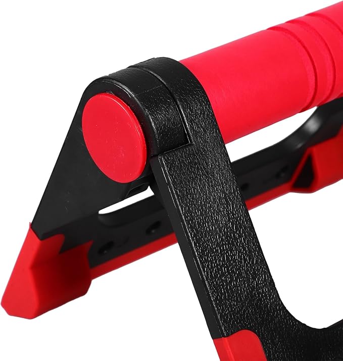 Push-up Bars and Stands Pair, Red Non-slip Pushup Rack for Men and Women, Foldable Fitness Equipment for Home Strength Training and Chest Muscle Exercise