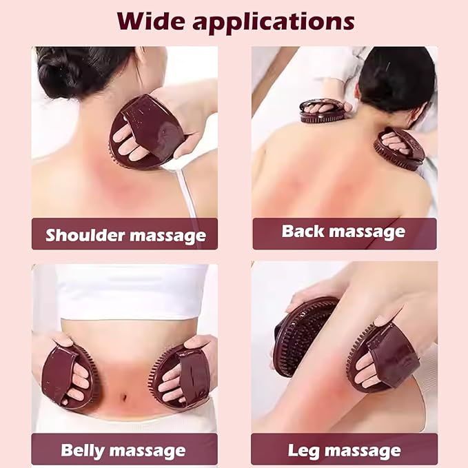 2 Pcs Meridian Massage Brush, 2025 Upgraded Professional Meridian Brush Massage Body, Body Custom Massager for Full Body SPA, Relaxation Therapy Tools with Essential Oils for Muscle Relief