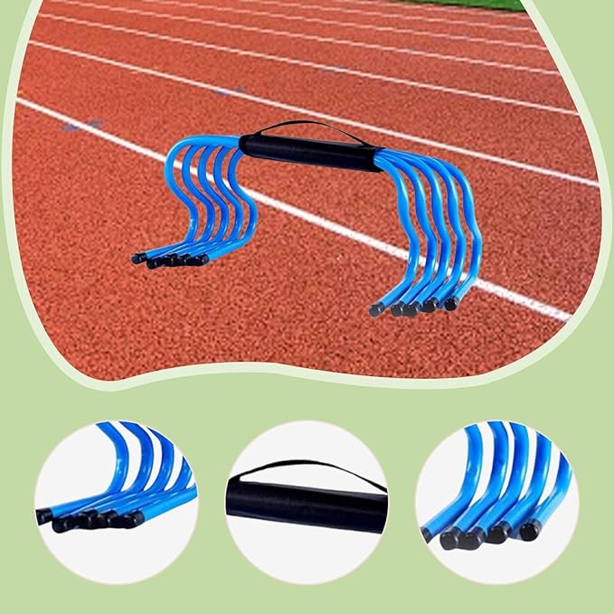 Colaxi 5Pcs Agility Training Hurdles Obstacles Multipurpose Speed Hurdles Practice Equipment for Outdoor Sports Track Field Athletes
