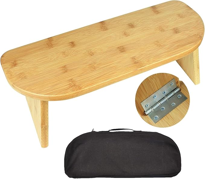 Meditation Bench, Handmade Eco Friendly Bamboo,Travel Friendly, Low Seat for Meditations, Yoga, Prayer