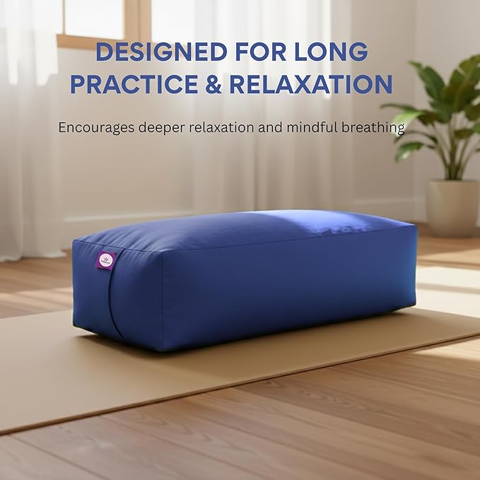Rectangular Cotton Yoga Bolster, Yoga Pillow, Yoga Cushion, Yin yoga Bolster, Iyengar yoga bolster
