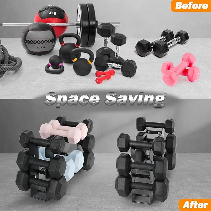 Small Dumbbell Rack Stand Only - Iron Weight Stand Holder Storage for Dumbbells
