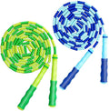 Jump Rope for Kids Girls and Boys, Soft Beaded Jump Ropes, Adjustable Skipping Rope, Tangle-Free Segmented Rope for Kid and Women Men Adults Exercise, Keeping Fit, Training - 9.2Ft