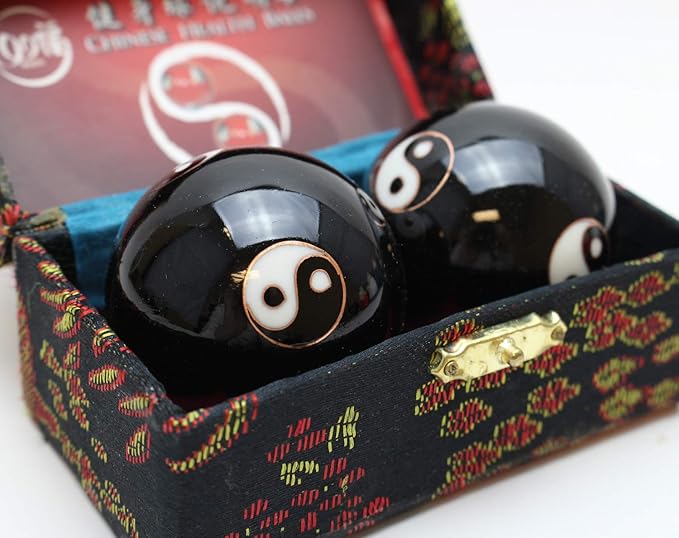 We pay your sales tax Set of 2 Taiji Iron Ball Hand Stress Relief Exercise Finger Health Therapy (C12464)