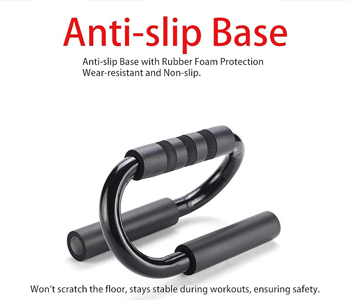 Push Up Bars, Push-up Handles, Set Of 2 Extra Thick Non Slip Foam Grip, Unique Sturdy Structure Push Up Stands, Perfect Strength Training Home Gym Push Up Handles For Floor