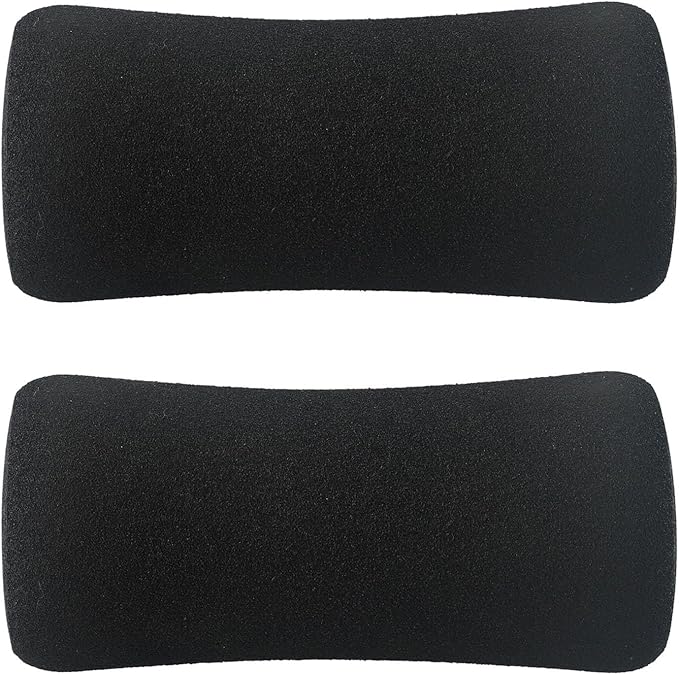 Fitness Equipment Foot Foam Pads Rollers Replacement Set for Weight Bench Leg Extension Home Gym Exercise Machines for 22-25mm Tube Diameter Black 2 Pieces(23 * 90 * 170mm)