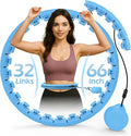 Weighted Hula Circle with 24/26 Links(51-56 Inch) for Adults Weight Loss, Infinity Fitness Hoop Plus Size, for Women Smart Exercise Equipment