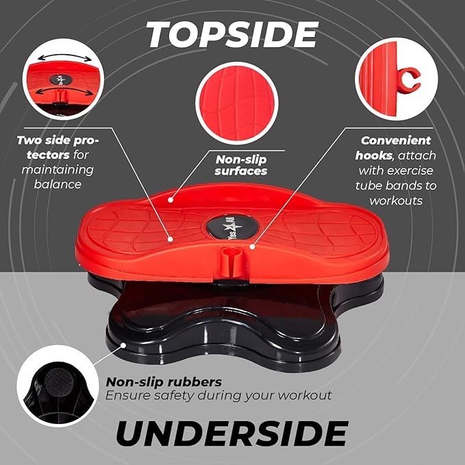 Yes4All Ab Twister Board, 15 inch XXL, Waist Twisting Disc,Twisting Stepper for Aerobic Exercise, Full Body Toning Workout, Noise-Free, 2pcs in a Box