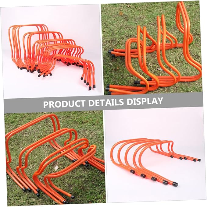 Kichvoe 2pcs Plastic Speed Hurdles 15cm Wear-Resistant Training Accessory for Agility and Professional Sprint Drills, Lightweight Athletic Equipment for Youth and Soccer Training