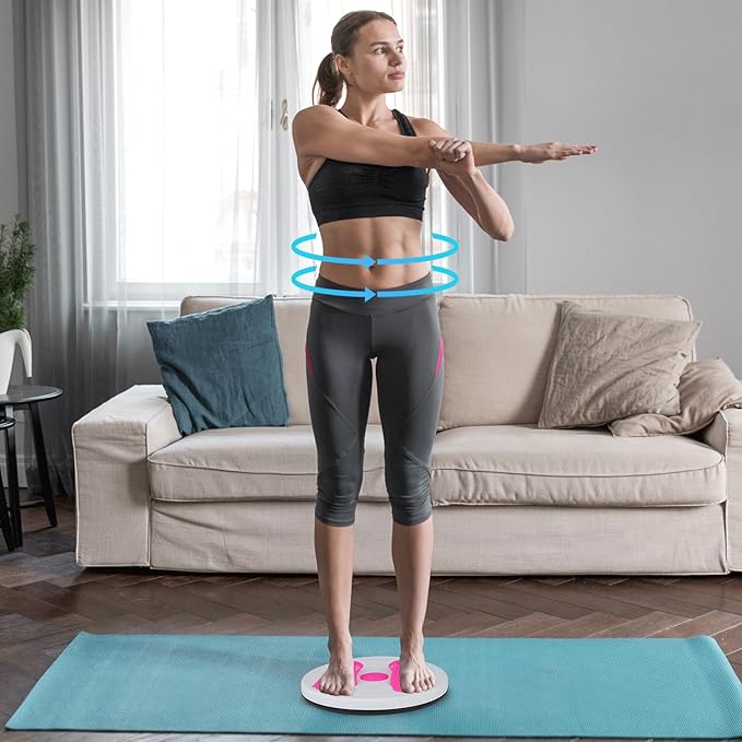 MADOG Ab Twister Board with 6 Magnets, Waist Twisting Disc for Aerobic Exercise, Reflexology & Core Workout Disc for Slimming & Strength Training