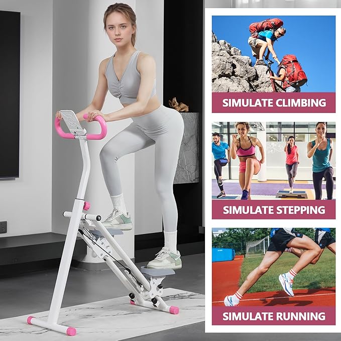 Stair Stepper for Home - Vertical Climber Workout Machine with Stable Frame, Adjustable Handlebar for Full-Body Exercise