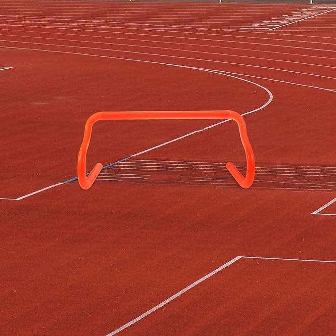 Orange Football Agility Hurdle PVC Rack for Outdoor Training Lightweight Detachable Speed Hurdles for Athletes Heat-Resistant Practice Equipment for Core Strength and Footwork