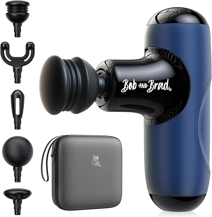 BOB AND BRAD Q2 Mini Massage Gun, Pocket-Sized Deep Tissue Massager, FSA Portable Percussion Muscle Massager Gun, Ultra Small & Quiet Travel Massage Gun for Pain Relief, HSA Eligible