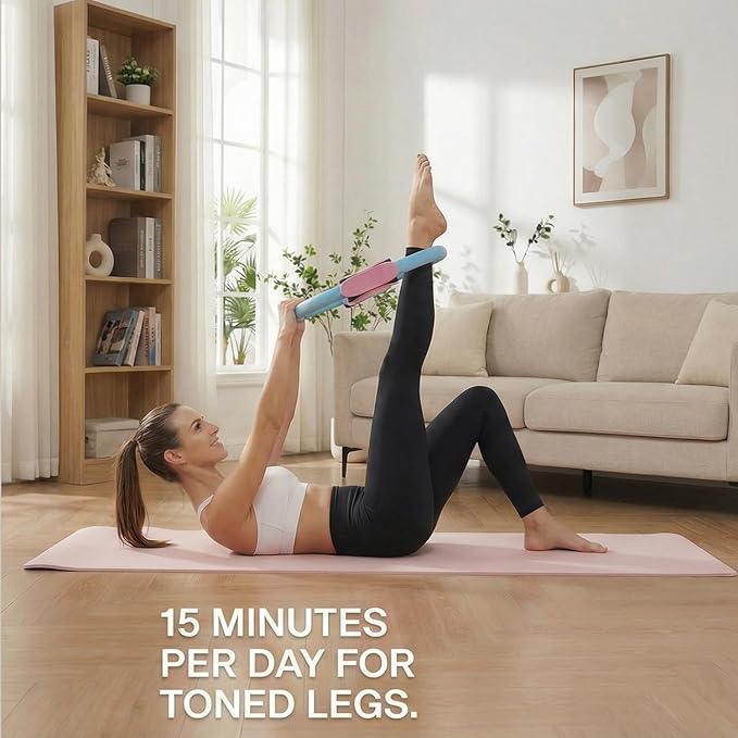 Pilates Ring Kit for Women, Pilates Equipment, Resistance Bands, Home Magic Circle Workout with Pilates Ball and Ring Set, Pilates Essentials Starter Set for Beginners Toning Shape Full Body