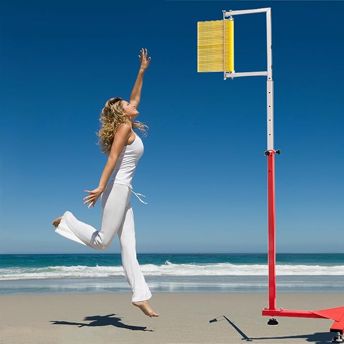 5.6-11.8 ft Jump Measurement Tester, Floor Standing Vertical Jump Height Exercise Device, Vertical Jump Measure Stick Pole Tool for Volleyball Slam Dunk Training Aid