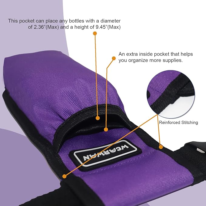 Massage Oil Holster, Adjustable and Durable Massage Holster, Bag only, Bottle not Included