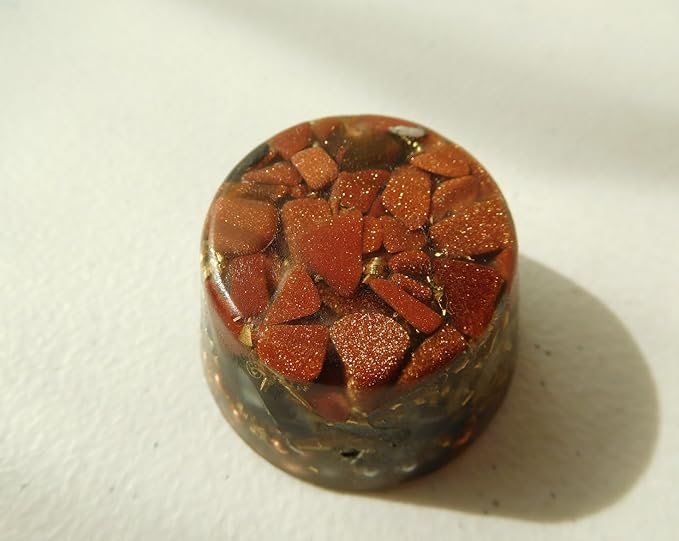 Goldstone Orgone Generator Energy Accumulator 7.83Hz/432Hz/528Hz/Advance Harmonics Many Beautiful Ingredients!! (Goldstone)