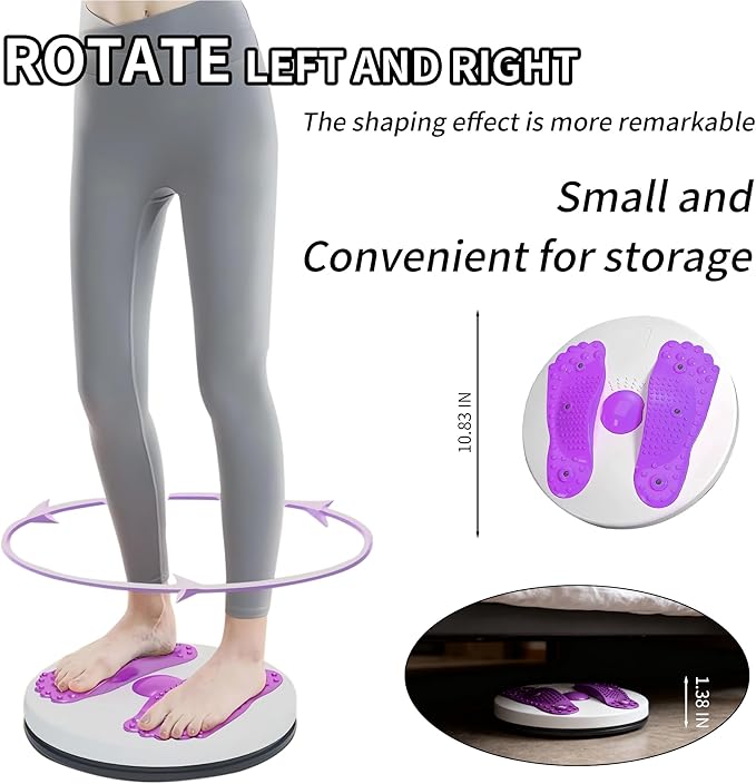 Ab Twister Board,Waist Twister Machine Exercise, Core Workout Equipment for Full Body Toning, Noise-Free Twist Exercise Machine