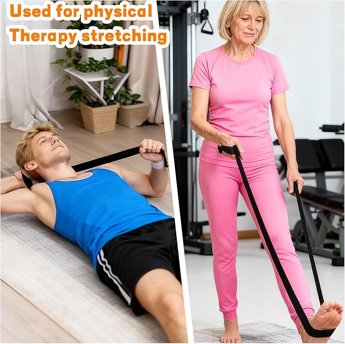 LANIAKEA 24PCS Yoga Strap for Stretching 6ft Exercise Adjustable Straps Yoga Belt with Adjustable D Ring Buckle for Pilates Gym Workouts Fitness Improves Sitting Posture