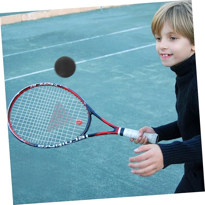 Kisangel 4PCS High Elastic Training Rubber Balls Hollow Mini Reaction Balls for Outdoor Sports Black for Competition and Fitness Training