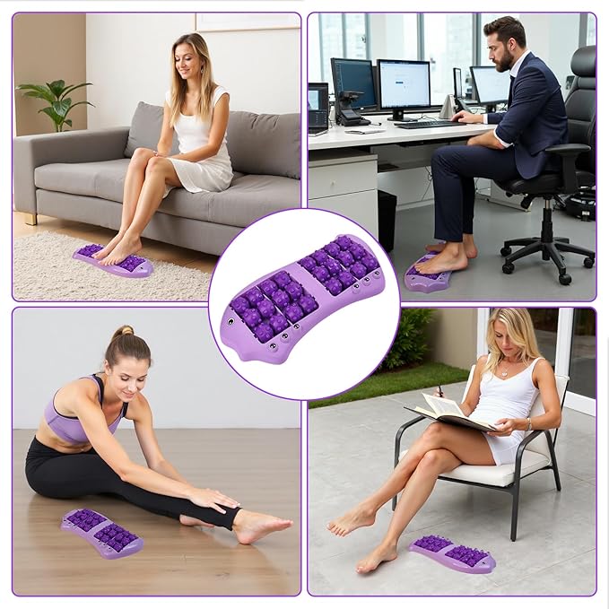 Roller Foot Massage, Shiatsu Acupuncture Massage, Reflexology Tool, Foot Massager Roller, Plantar Fasciitis Relief, Heel, Arch, Muscle Aches, Foot Pain, Stress Relief - Relaxation Gifts for Women, Men
