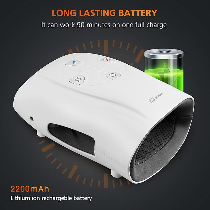 Snailax Cordless Hand Massager with Heat and Compression, Vibration, Hand Massager, 3 Compression Intensities, Rechargeable, Gifts for Women, Men, Mom