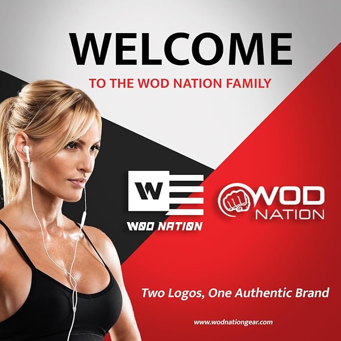 WOD Nation Rotating Push Up Bars – Wide Grip Pushup Handles with Non-Slip Pads for Floor, Reduce Wrist & Elbow Strain – Strength Training Equipment for Men & Women